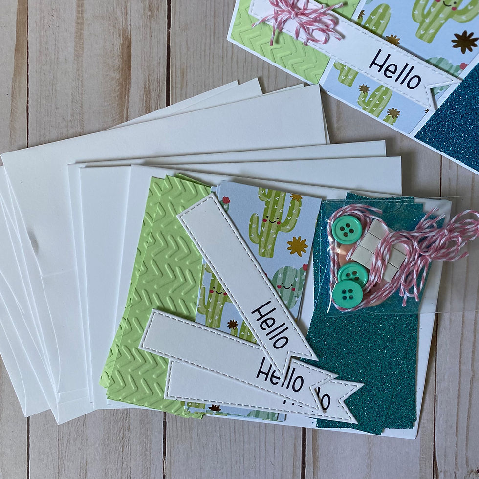 Thumbnail: Hello Cactus DIY Card Making Kit, 4Pk