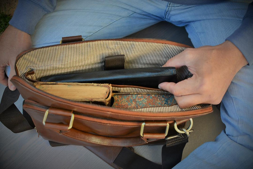 Thumbnail: 15″ Vegetable Tan Leather Satchel