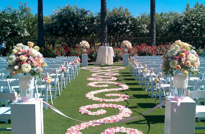 Image result for flower petals on aisle