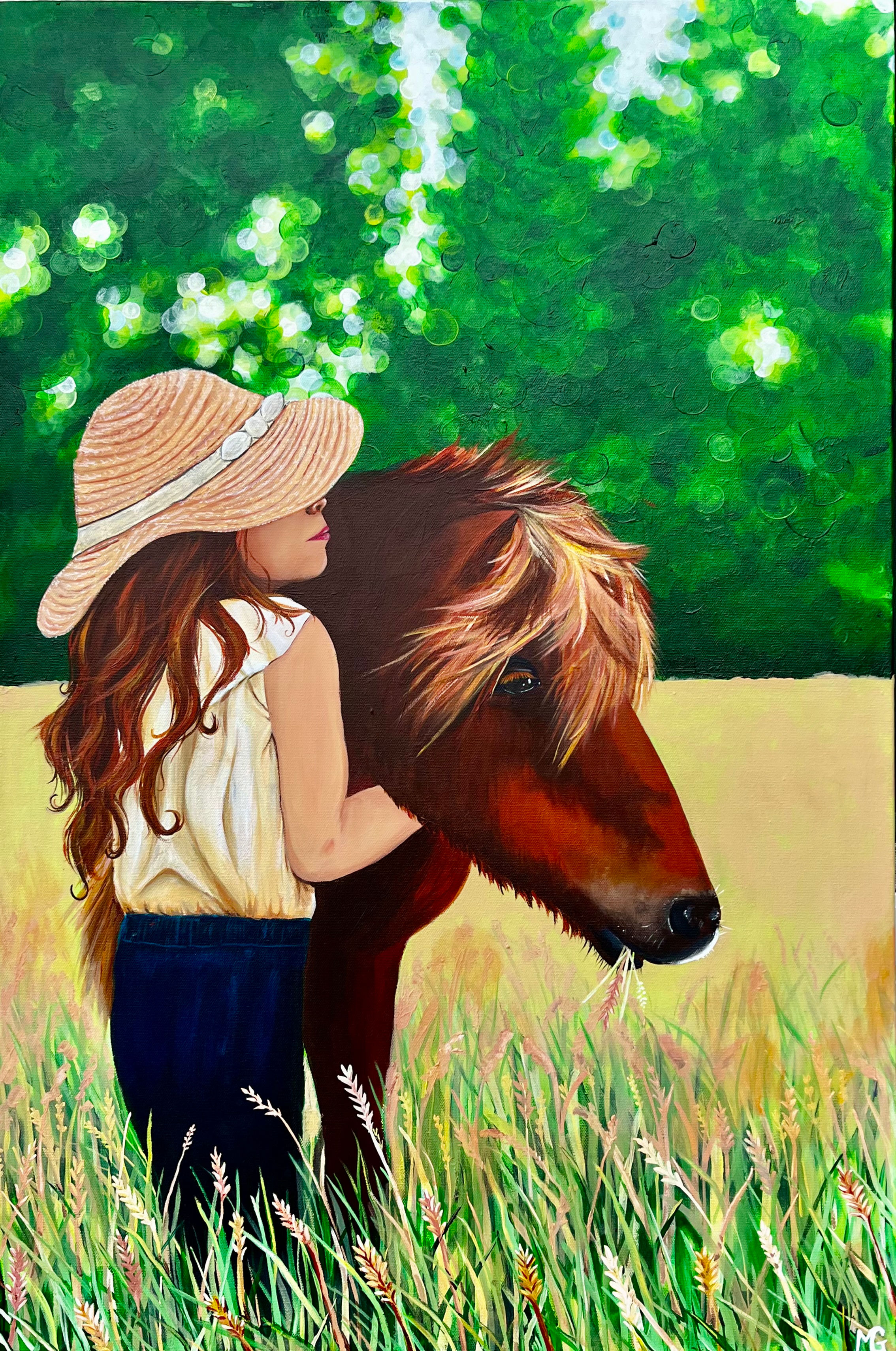 "A Girl & Her Pony" Art Prints