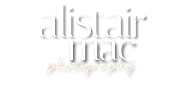 Alistair Mac Photography graphic art logo White