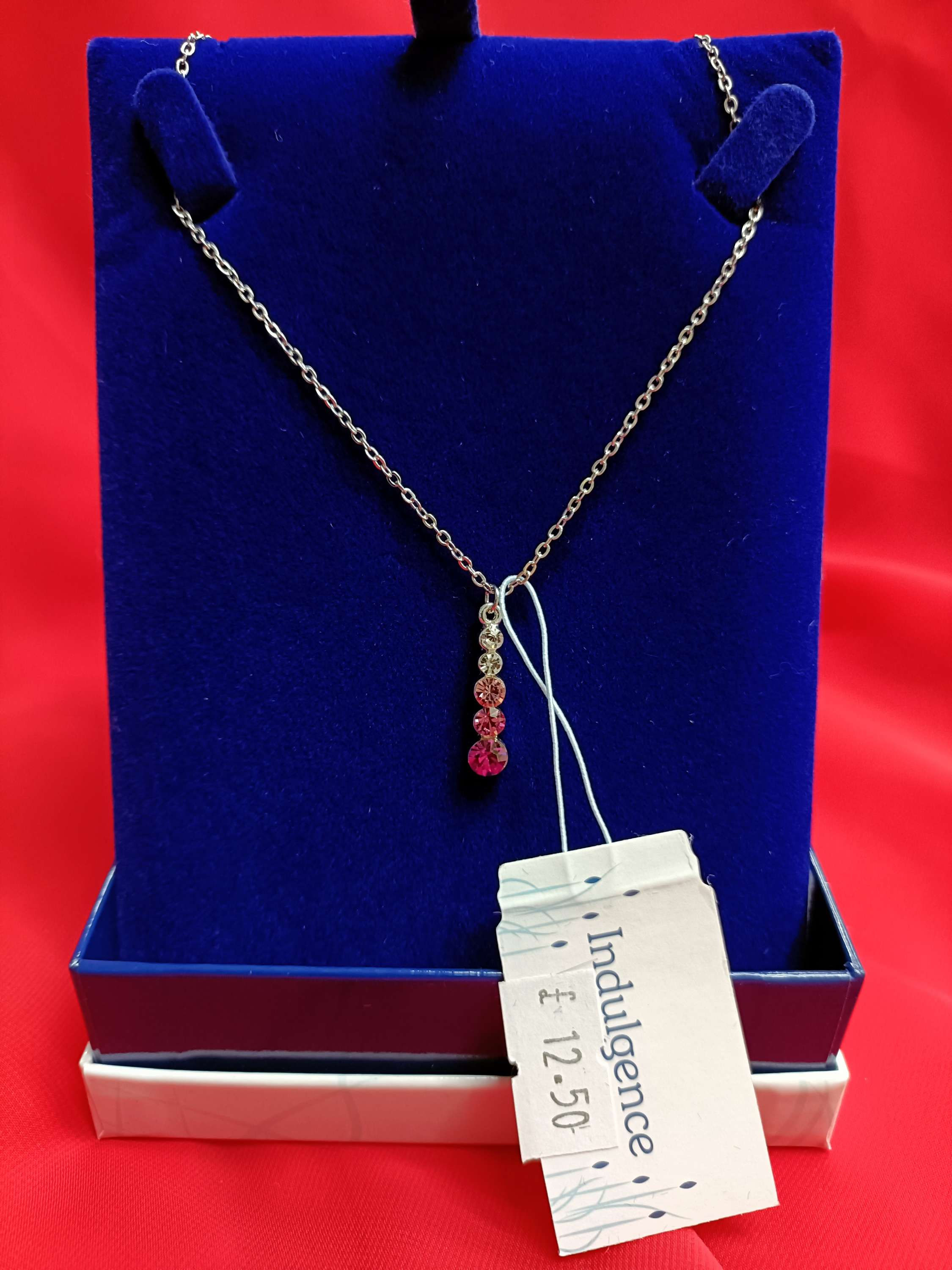 Crystal Wand Pendant And Chain 