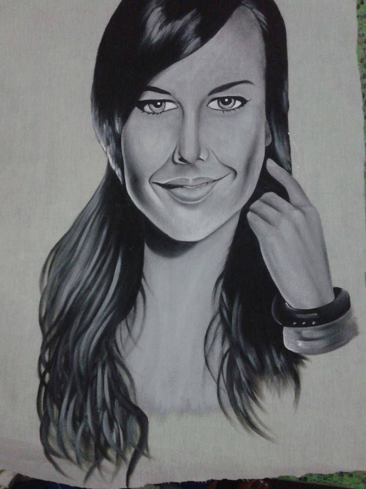 fernanda sousa pintada em tecido