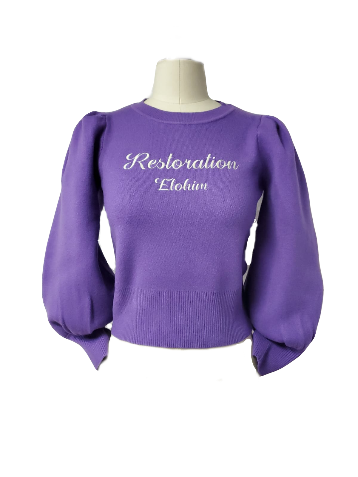 Machine knitted Bishop sleeve Tops