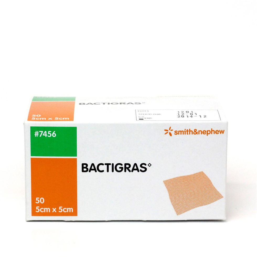 Bactigras Paraffin Dressings 5 x 5cm Box of 50