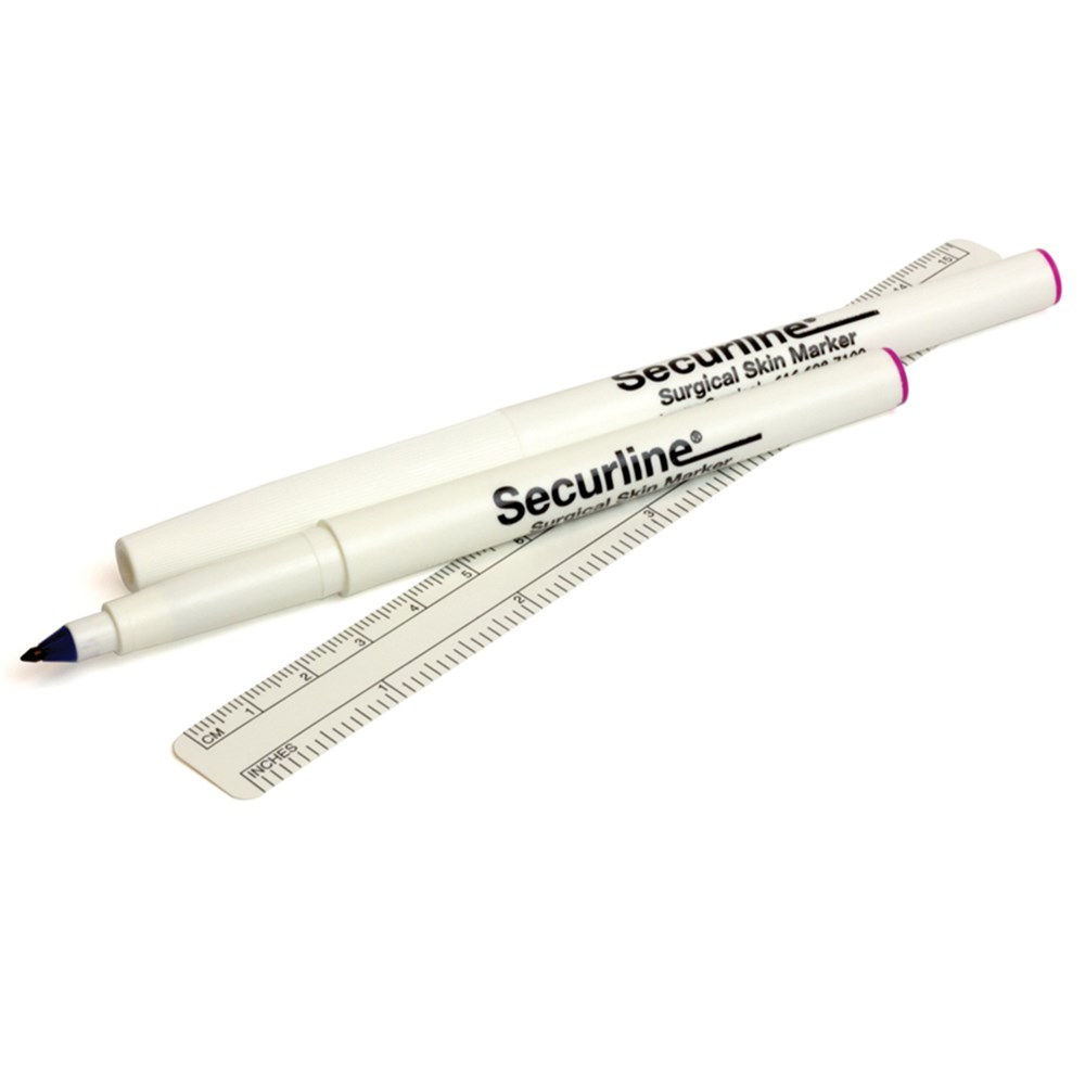 Skin Marking Pen Secureline Violet with Ruler Sterile