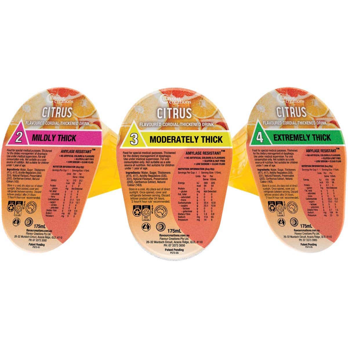 Citrus Flavoured Thickened Cordial Drink