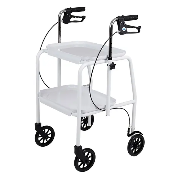 Thumbnail: Days Adjustable Height Trolley Walker - White