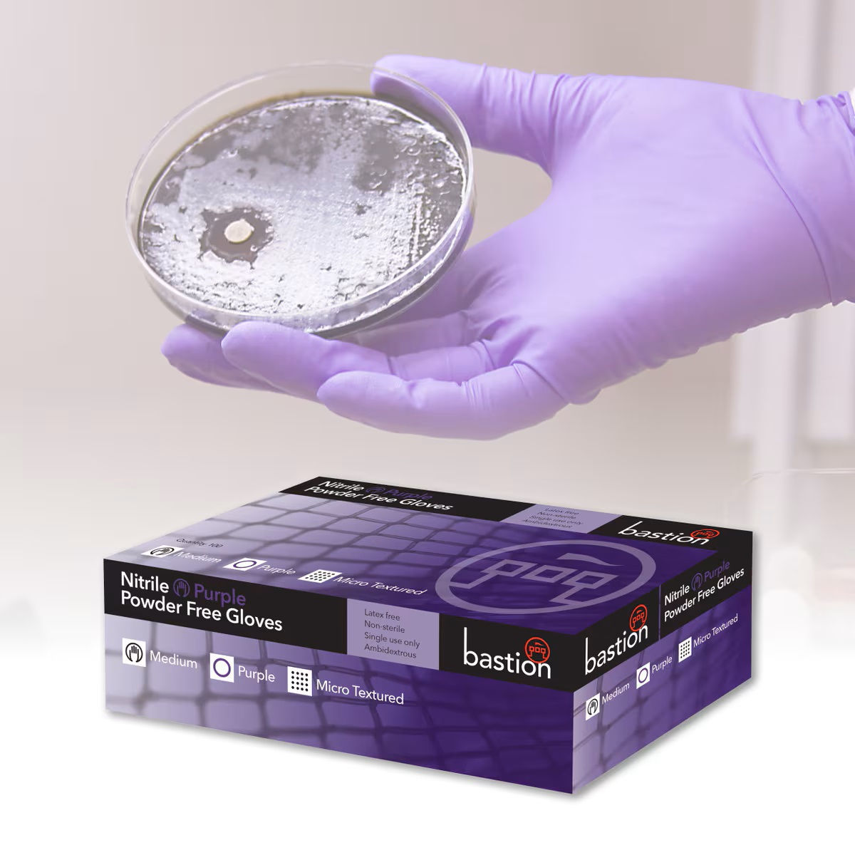 Nitrile Purple Gloves - Powder Free - Micro Textured