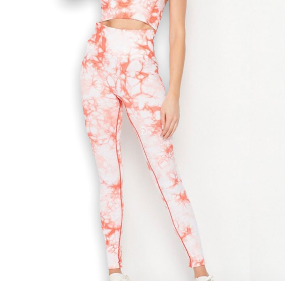 ZURIFAB Tie-Sye Seamless Leggings- Damask