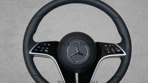 Mercedes-Benz Maybach-style leather steering wheel with airbag, part of Body Kits India's steering wheel upgrade range