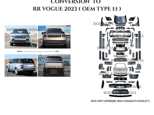 Range Rover Vogue body kit 2013-17 to 2023 OEM-type 1:1 conversion front