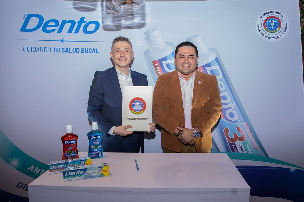 “DENTO” ES LA ÚNICA QUE CUENTA CON EL SELLO DEL COLEGIO DE ODONTÓLOGOS DE BOLIVIA