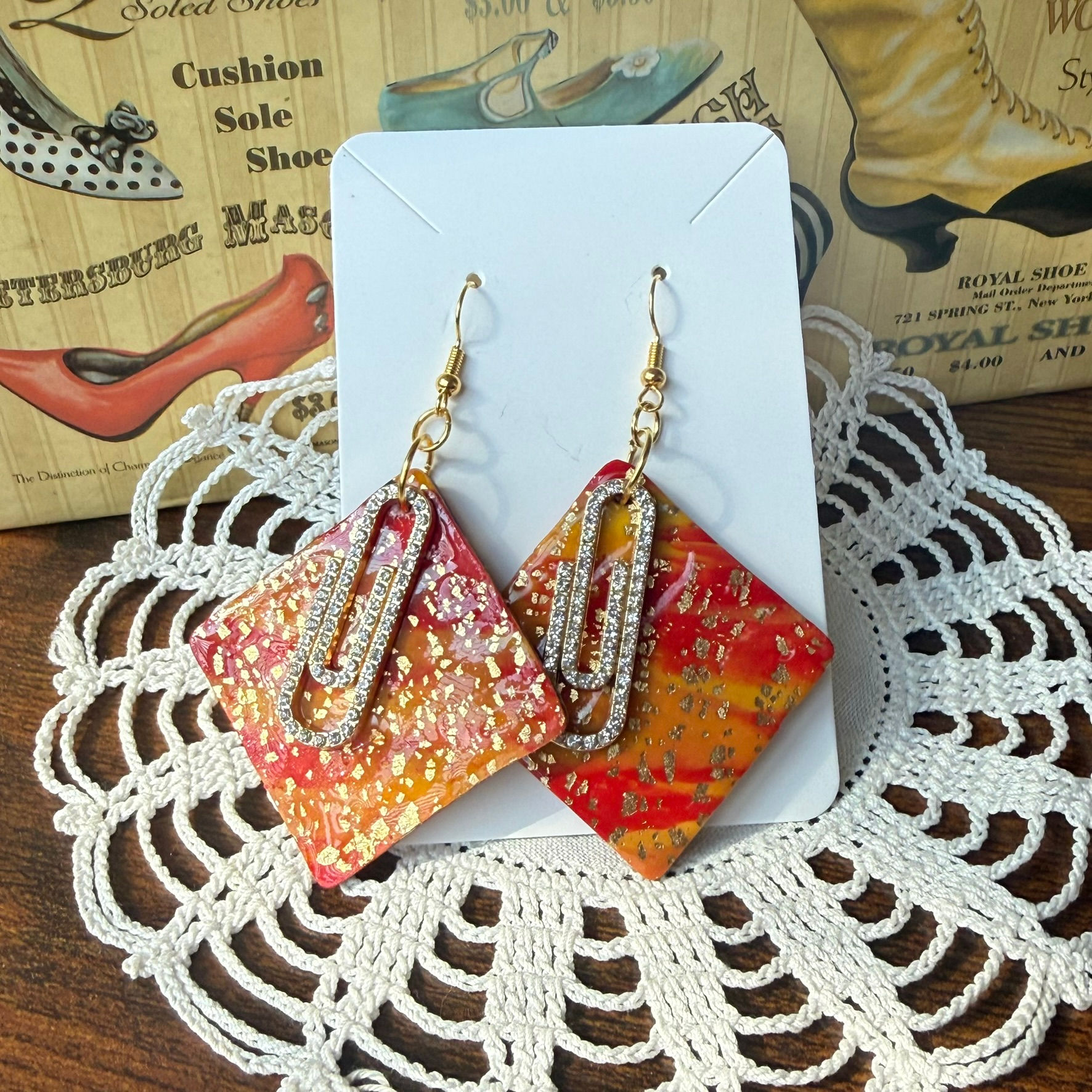 Wildfire Square with paperclip bling