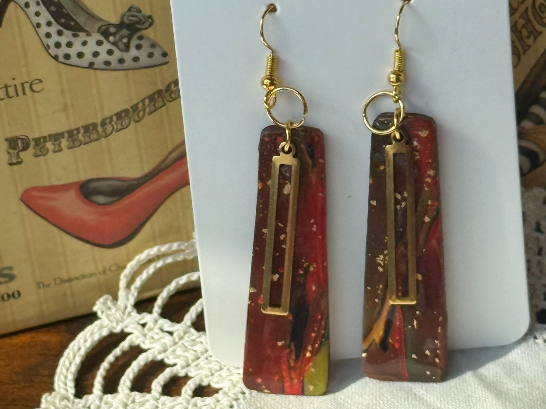 Wildfire Tapered Rectangle earrings