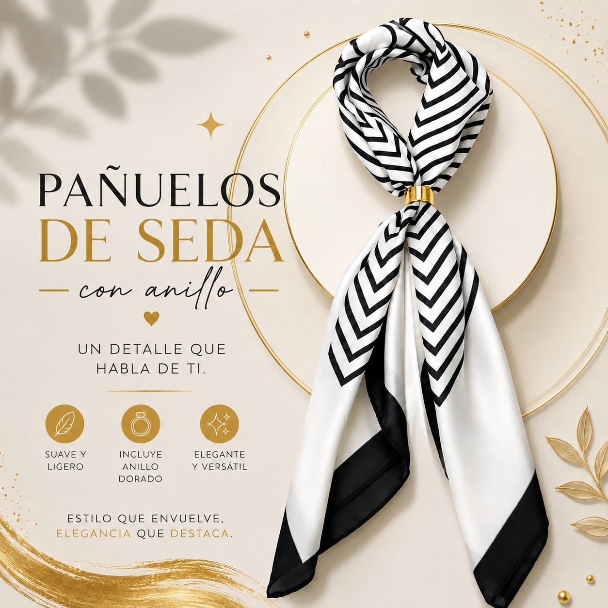 Pañuelos de seda con anillo-7931