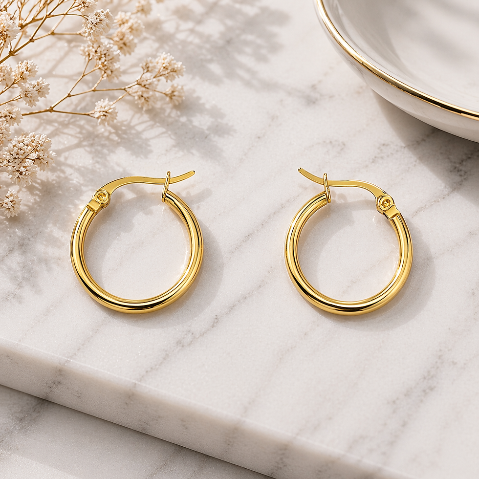 Miniatura: Aros de acero dorado de 20 mmm-6663
