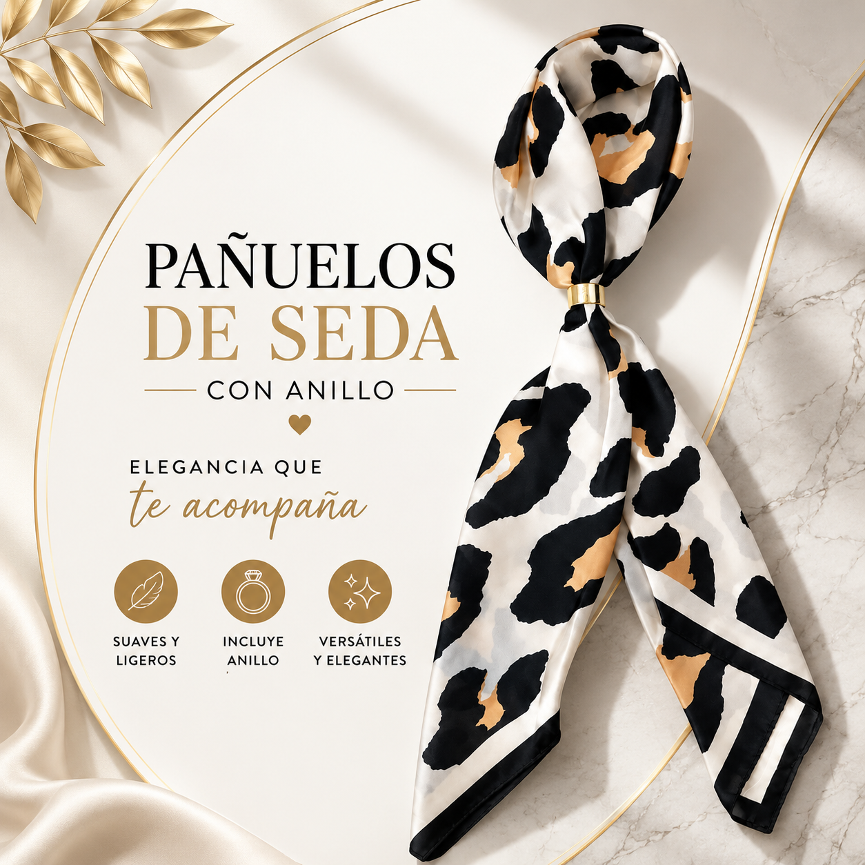 Pañuelos de seda con anillo-7931