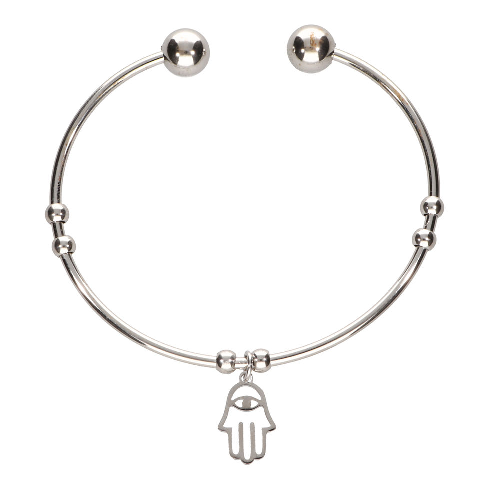 Miniatura: Pulsera de acero con dije mano de fatima-5015