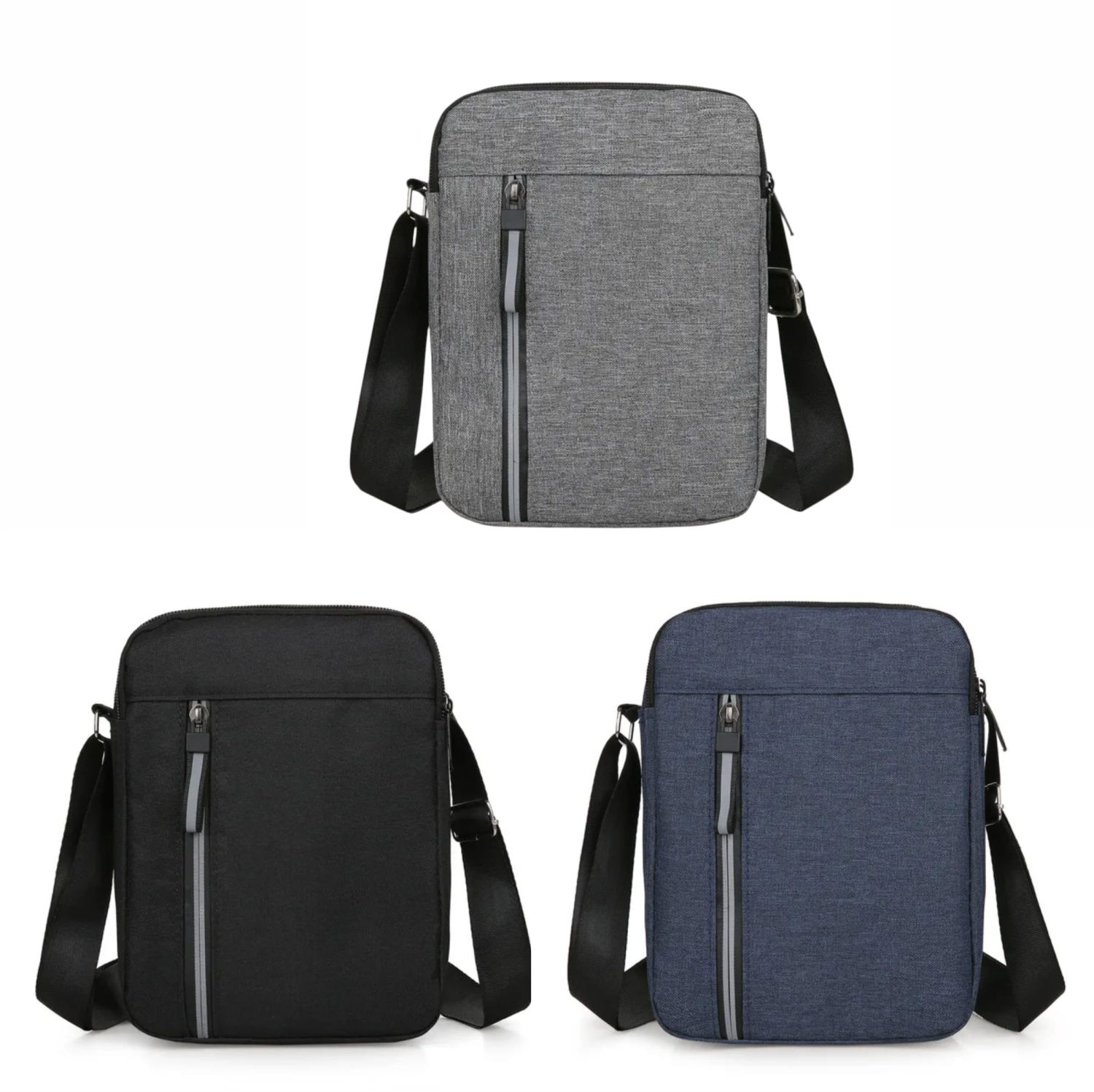 Bolso de hombre doble reparticin y dos bolsillos-7355