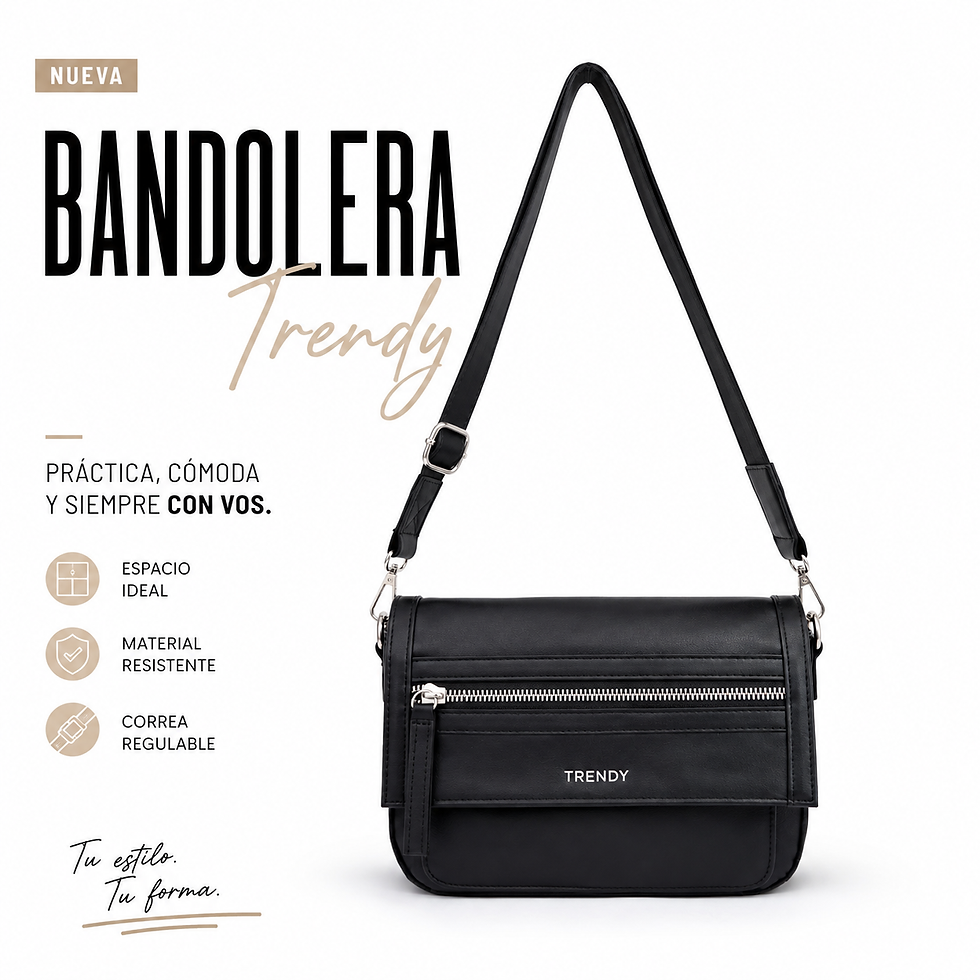 Miniatura: Bandolera Trendy con bolsillos-8002