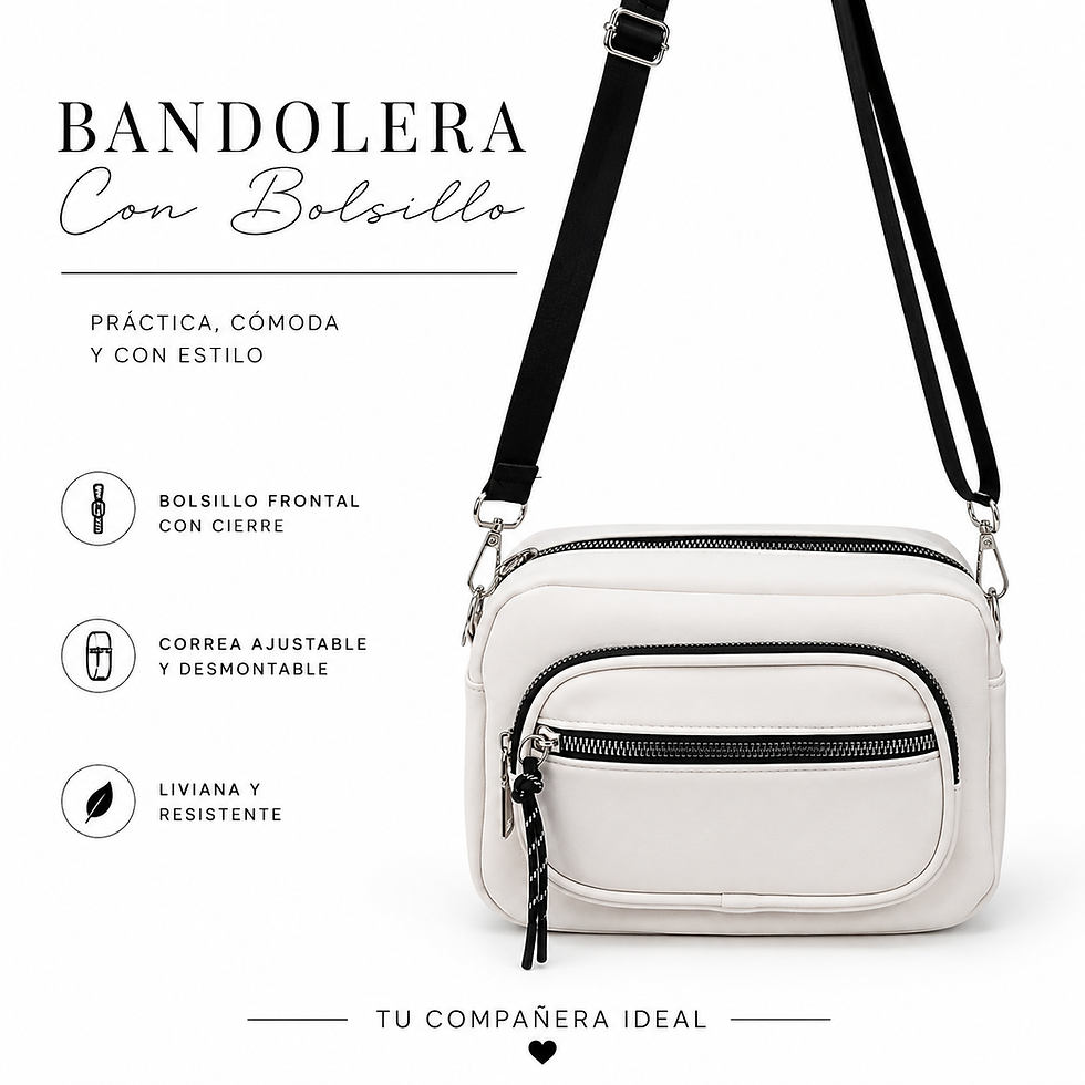 Miniatura: Bandolera con dos bolsillos-8005