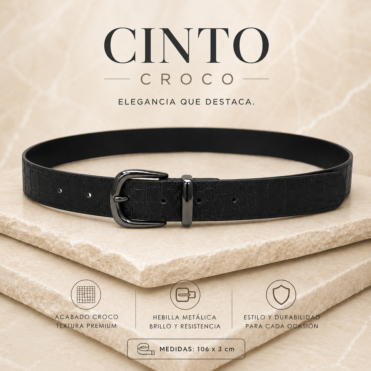 Cinto de dama de croco