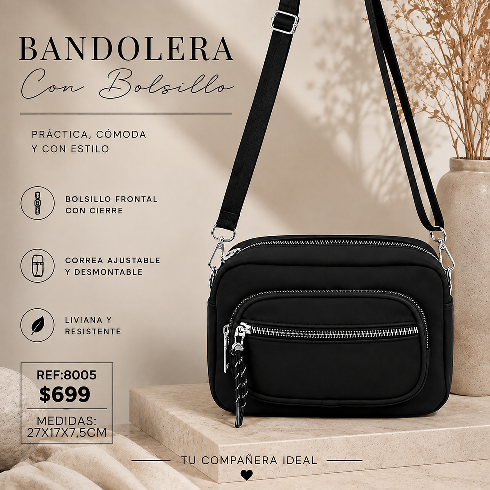 Miniatura: Bandolera con dos bolsillos-8005