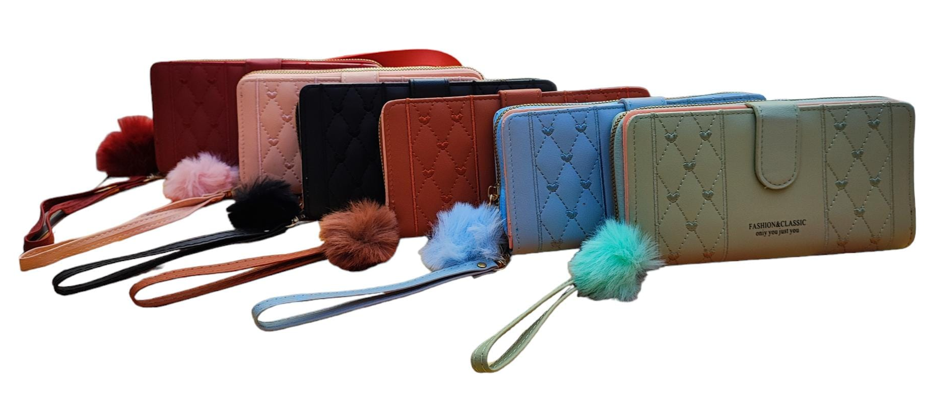 Billetera con pom pom ref:6024