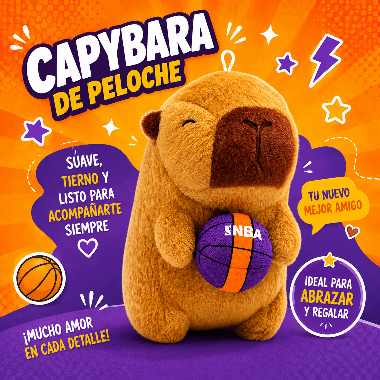 Peluche mediano de capybara-7616