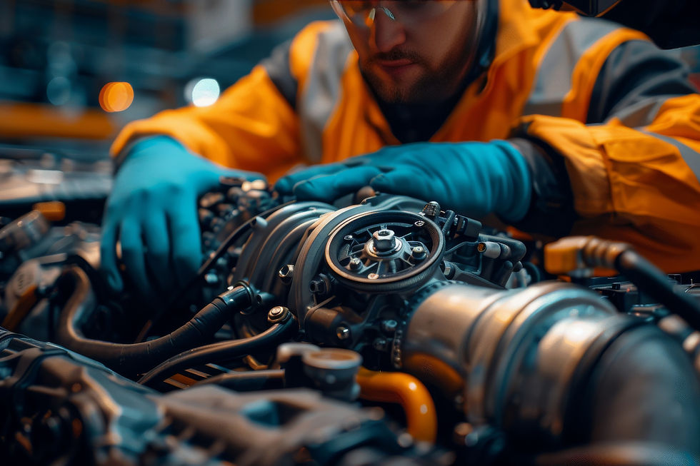 Mechanic inspecting engine — nanoEFX ecoSpray extends engine lifespan by reducing carbon deposits