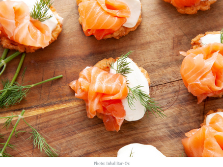 Smoked salmon "Flatke" blinis