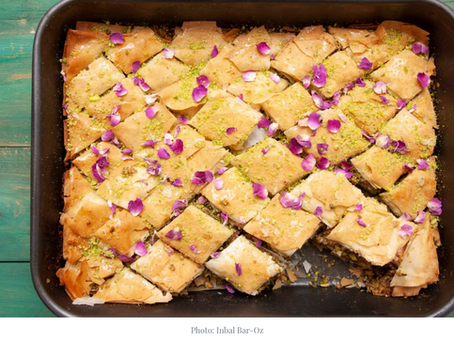 Pistachio, walnut and honey baklava