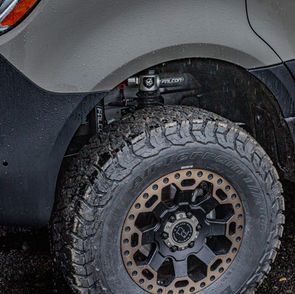 Large tires for Mercedes Sprinter van conversion.