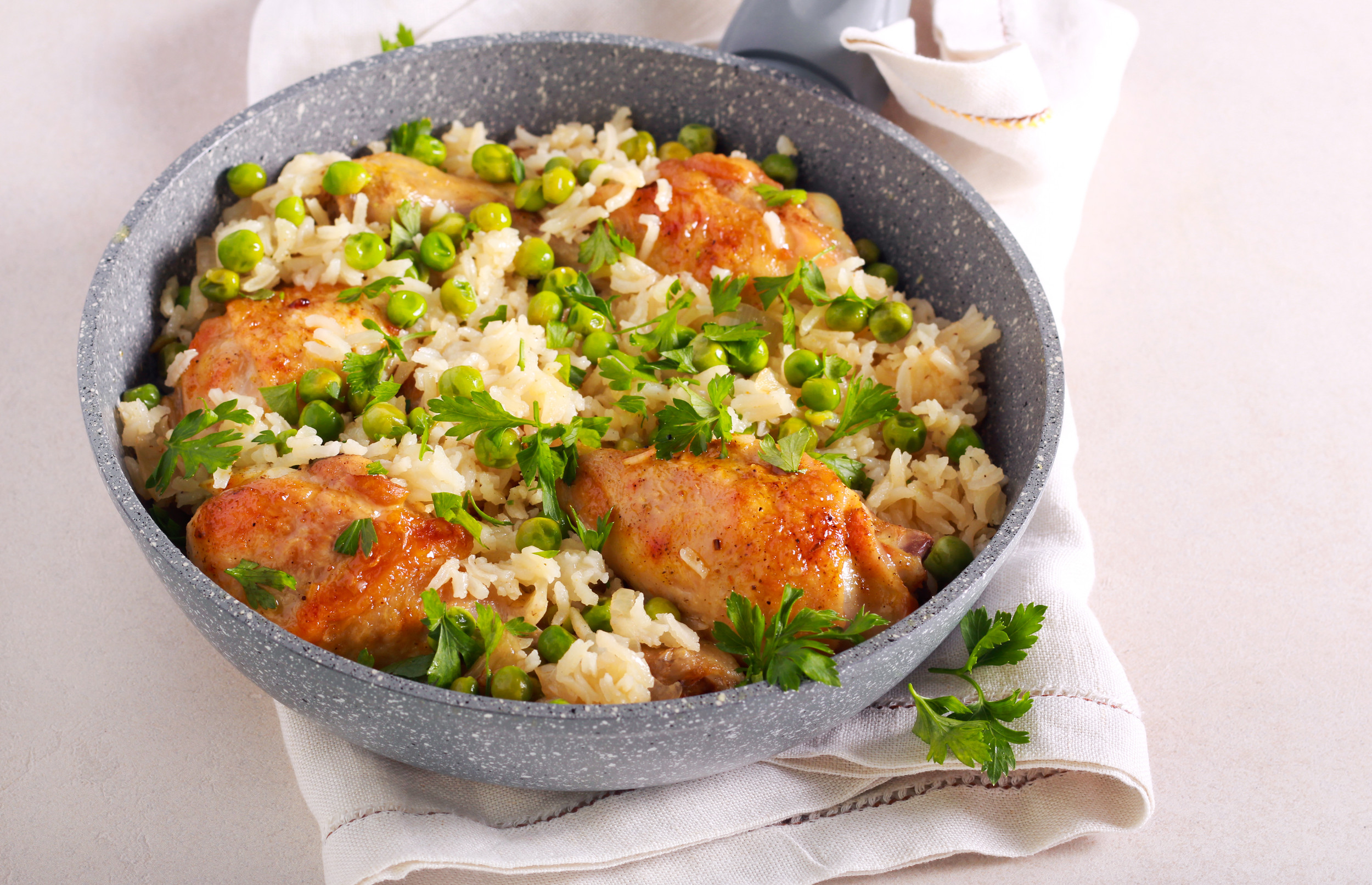Chicken, Peas and Rice Best Parenting Advice quick & easy family dinner
