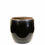 Miniature : Pot en céramique noir, texture craquelée, pour plante.