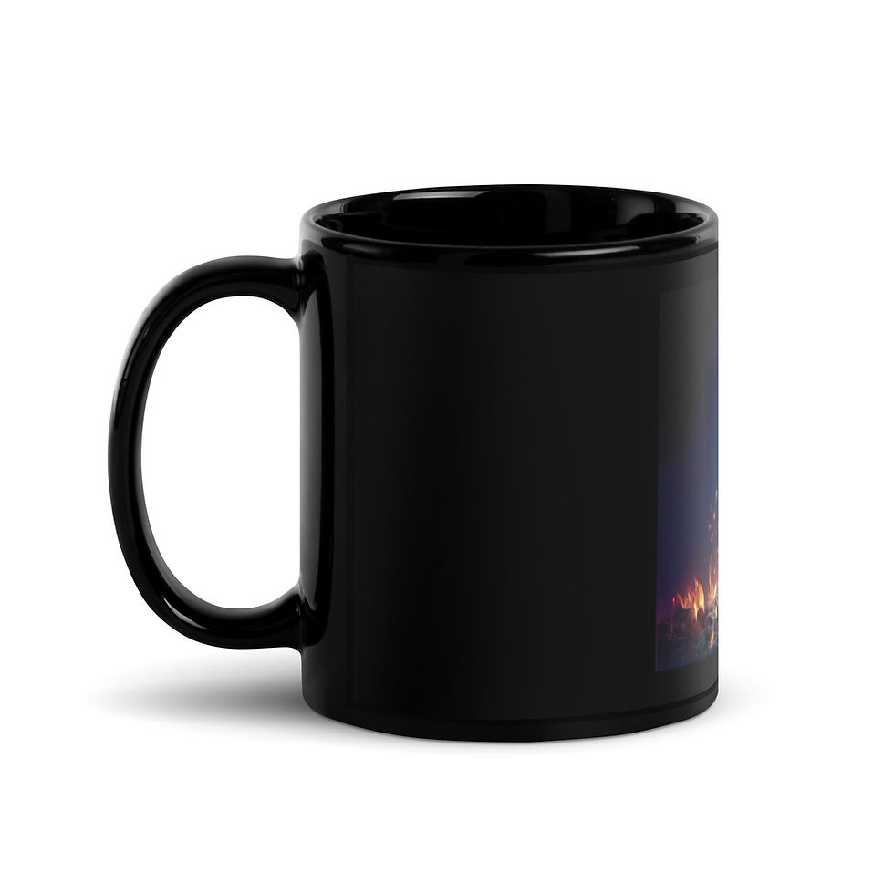Thumbnail: Rising from the ashes Black Glossy Mug