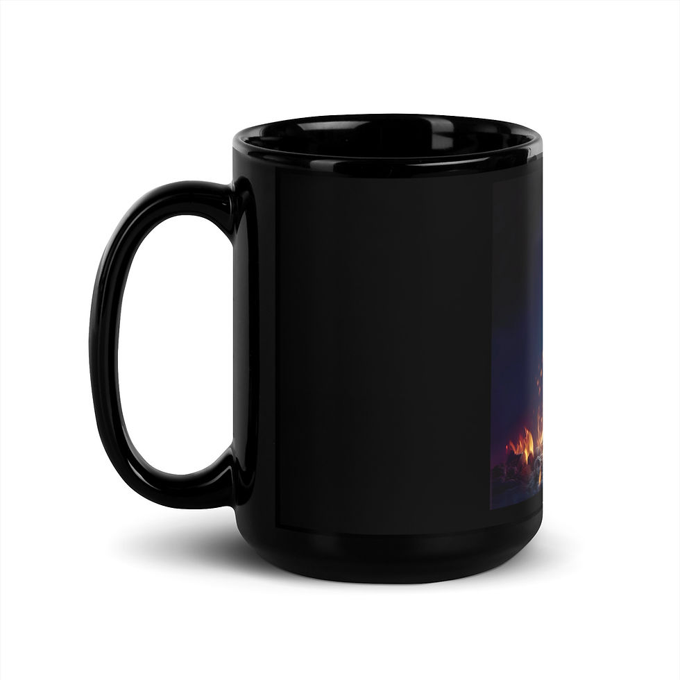 Thumbnail: Rising from the ashes Black Glossy Mug