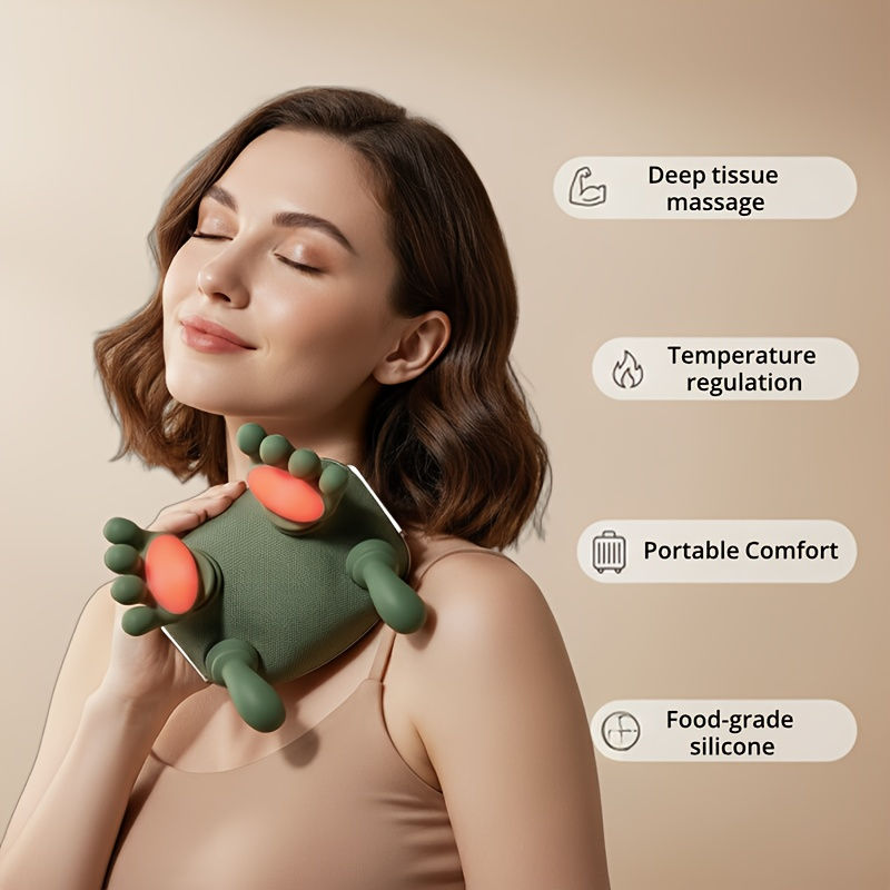 Thumbnail: Electric Wireless Neck Shoulder Massager, Simulated Human Hands, USB Charging, I