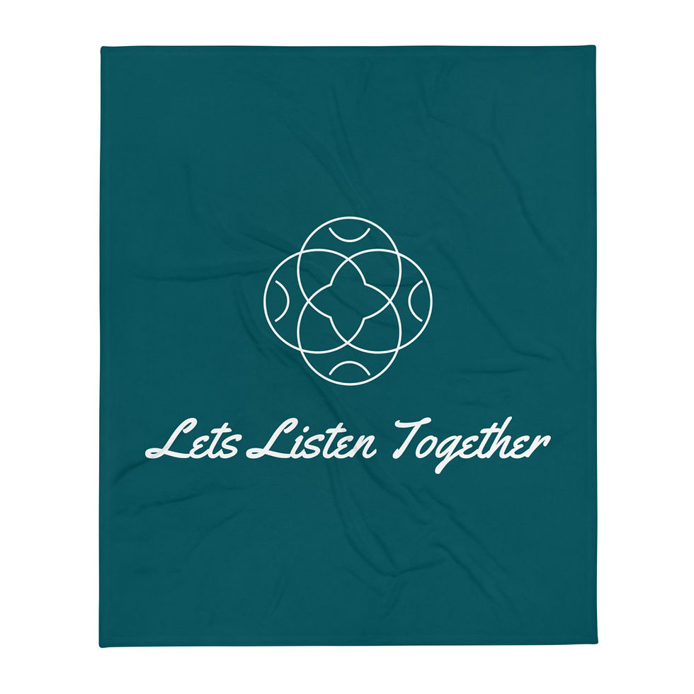 Thumbnail: White on Aqua Throw Blanket