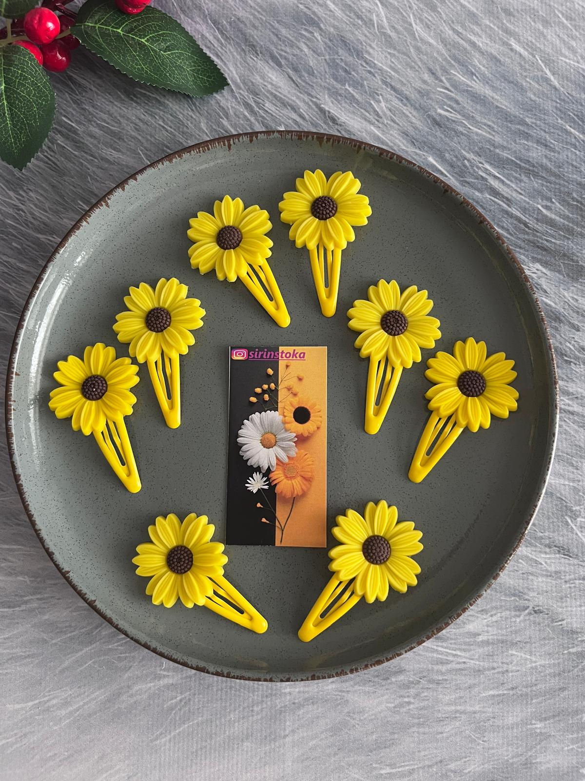 Ayçiçeği Çiftli Çıtçıt Toka