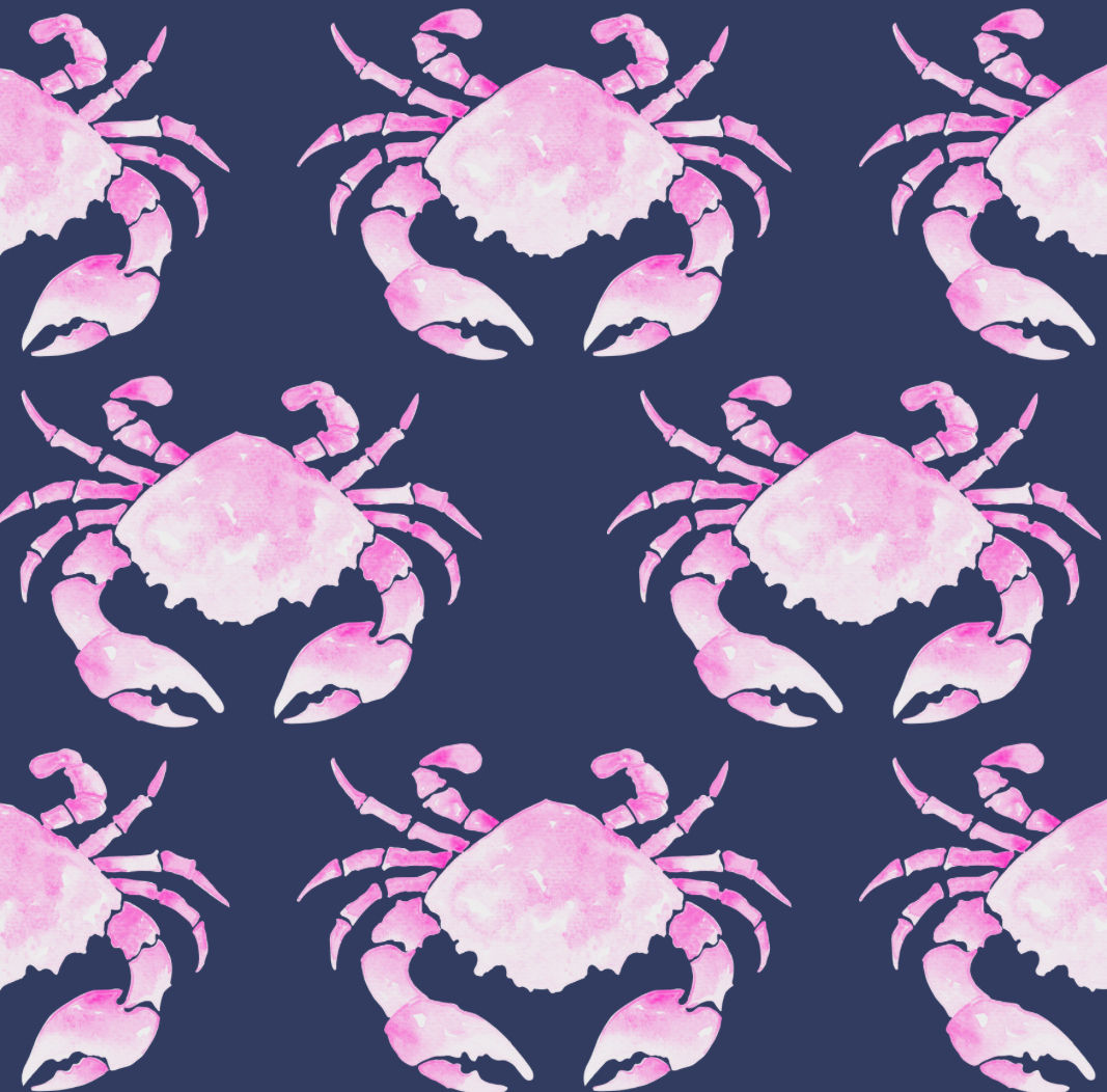 Pink & Navy Crabbies