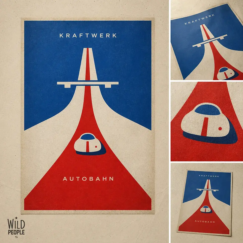 Miniatura: Poster Digital para Download -  Art Kraftwerk Autobahn - Arquivo Digital