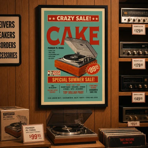Poster com Moldura - Cake - Crazy Sale | wild people