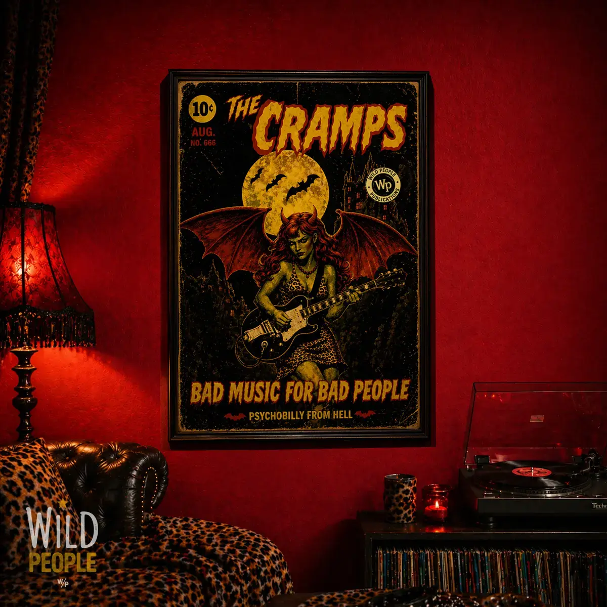 Quadro da banda The Cramps modelo "Pulp Magazine"