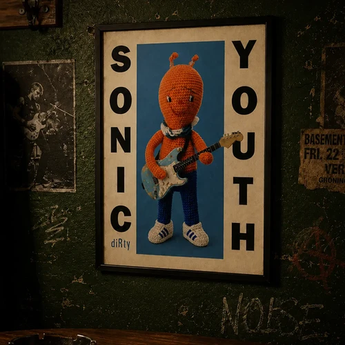 Poster com Moldura - Sonic Youth - Dirty Puppets | wild people