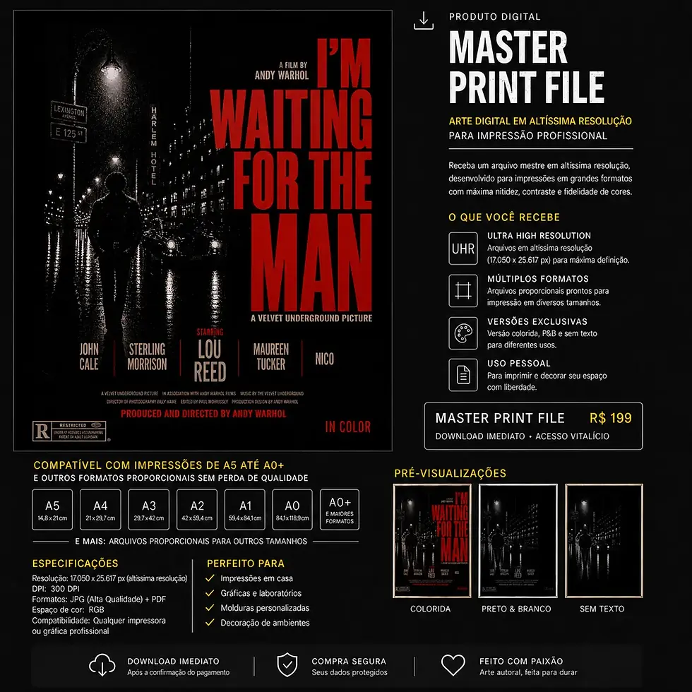 Poster Velvet Underground -I'm Waiting for the Man Movie