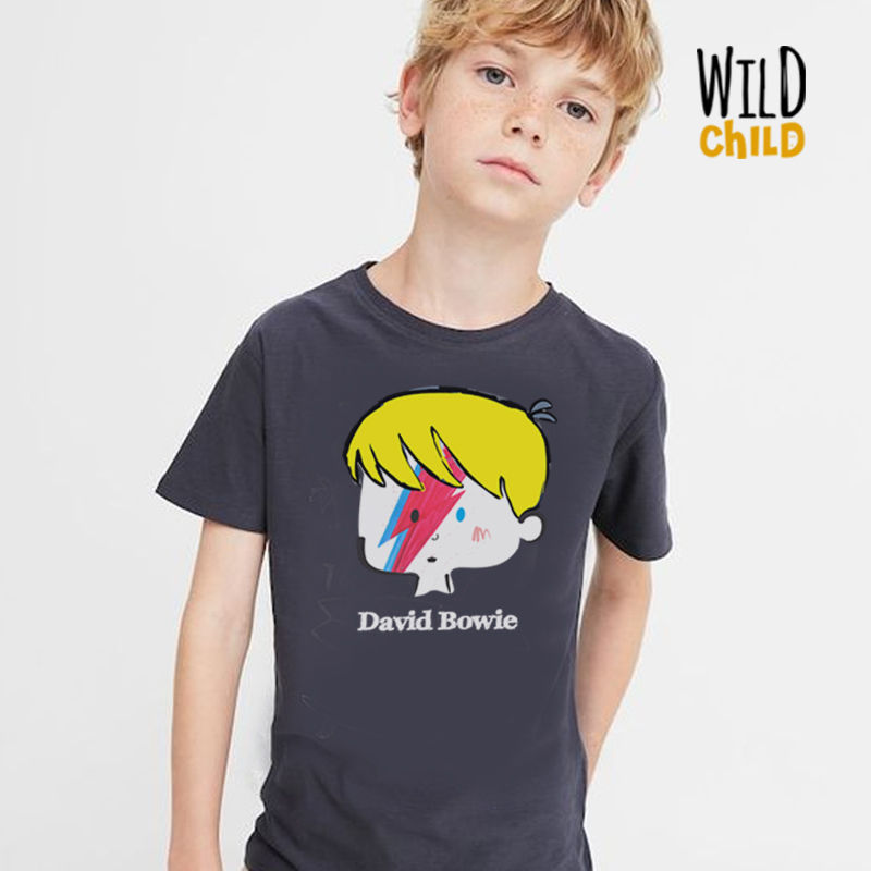 Miniatura: Camiseta Infantil David Bowie - Wild Child