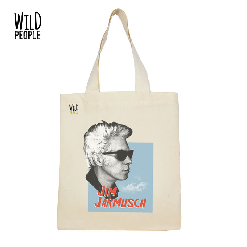 Ecobag Off White Jim Jarmusch com fundo azul