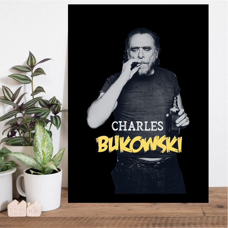 Quadro Charles Bukowski - Coleção Escritores & Poetas